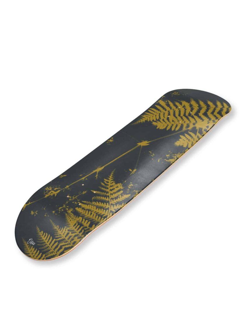 Planche de skateboard / skate art "Fougères"
